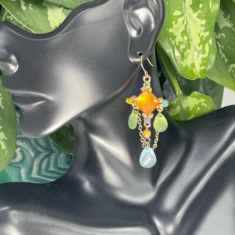 Blossom Drops Chain Earrings