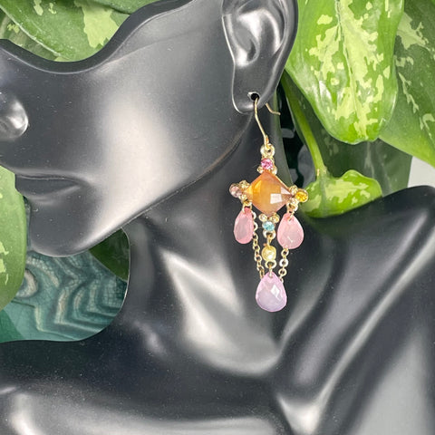 Blossom Drops Chain Earrings