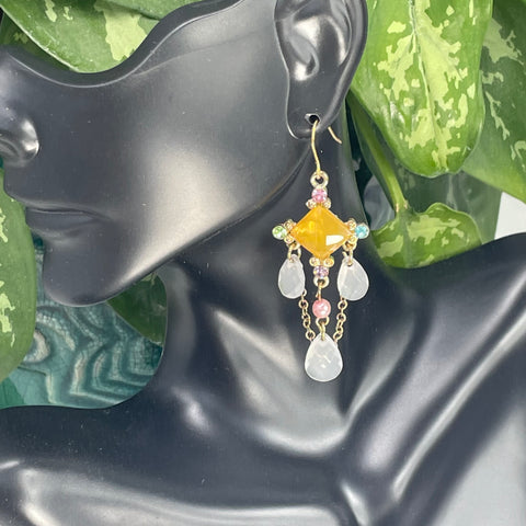 Blossom Drops Chain Earrings