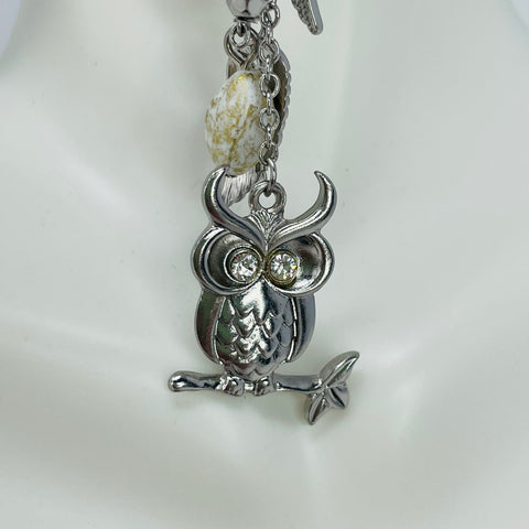Owl's Embrace Chain Earrings