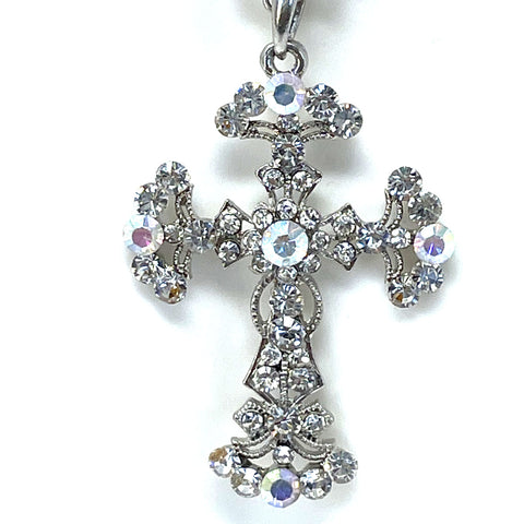 Faithfully Yours Cross with Beaded Chain