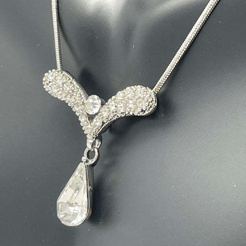 Princess Collection - Teardrop Crystal Chain Necklace