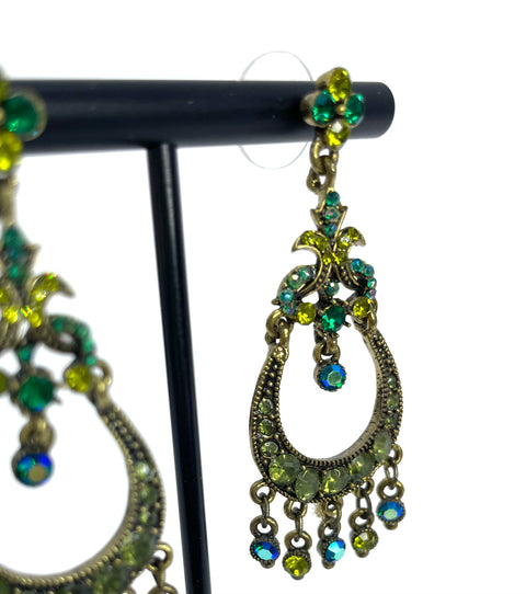 Golden Forest Teardrop Earrings