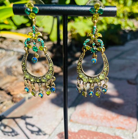 Golden Forest Teardrop Earrings