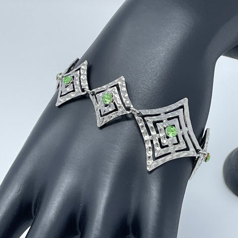 Liz Collection -  Geometric Spindle Bracelet in Silver or Gold