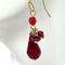 Sophia Collection Fire Red, Burgundy, and  Amber Necklace Set